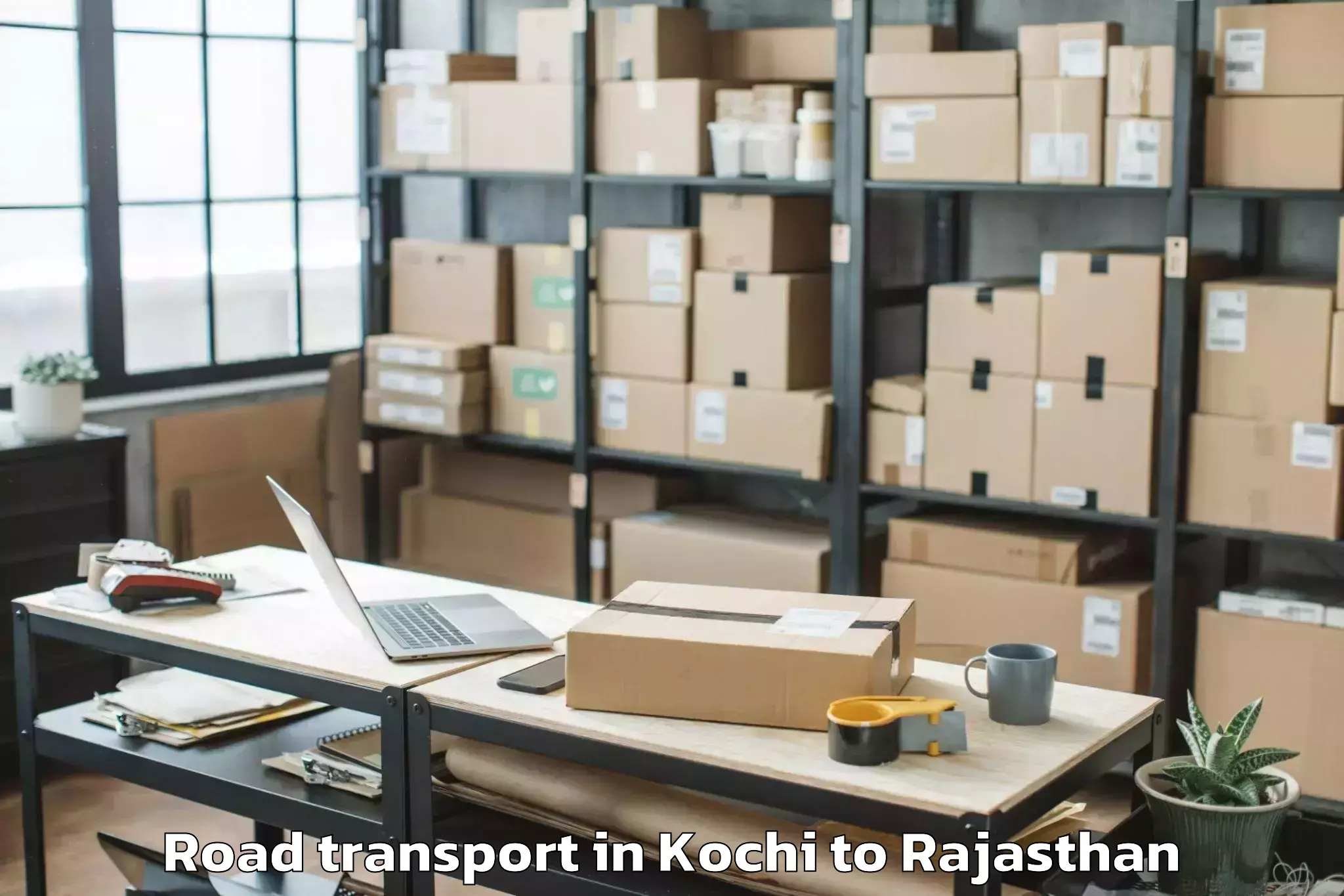 Easy Kochi to Haridev Joshi University Of Jo Road Transport Booking